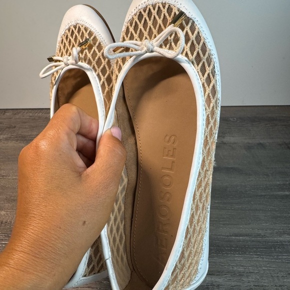 AEROSOLES Palma White Mesh Ballet flats size 6 $89 IMMACULATE - Picture 6 of 11